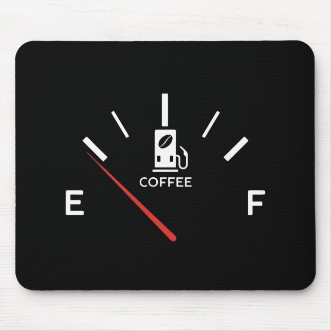 Kaffe Gage Mousepad - energinivå tom Musmatta (Framsidan)