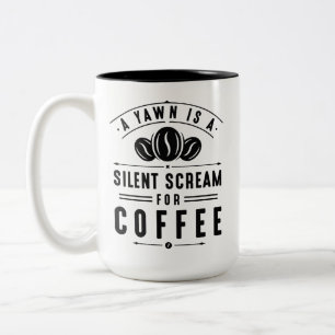 Kaffe Gäspning Två-Tonad Mugg