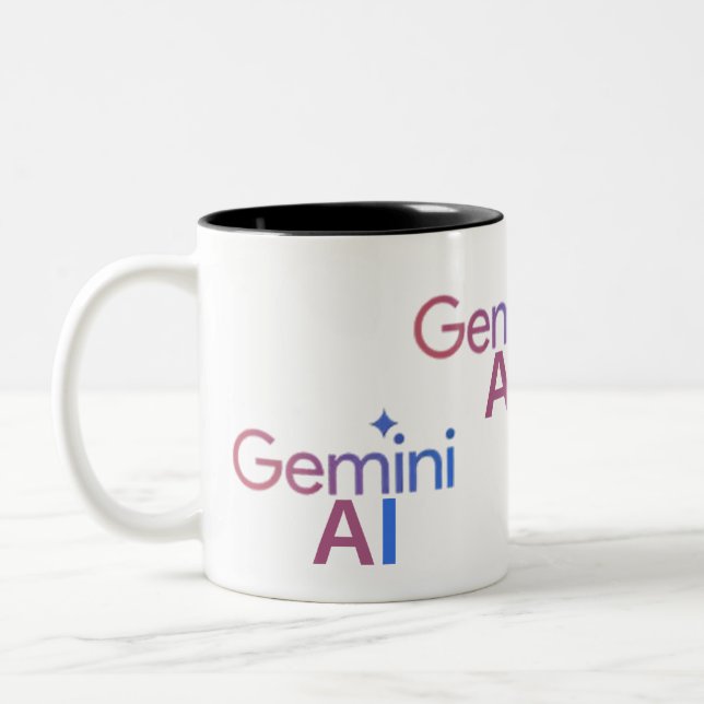 kaffe gemini AI Två-Tonad Mugg (Vänster)