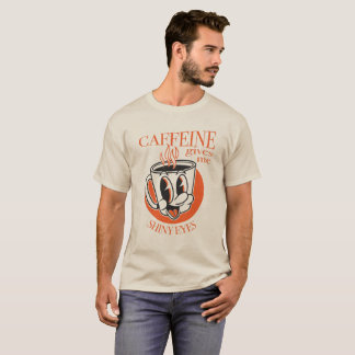 Kaffe ger mig blanka ögon nyhetskaffeskjorta  t shirt
