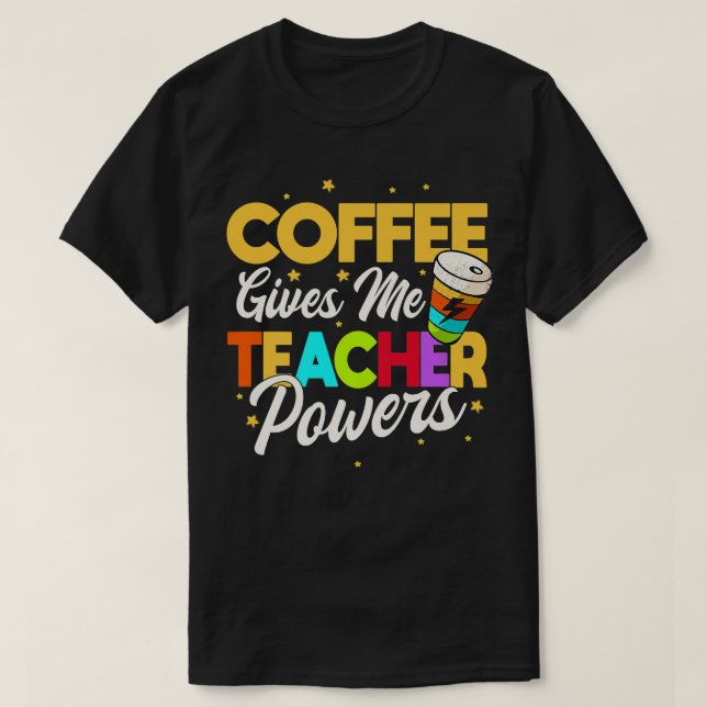 Kaffe ger mig lärarkrafter Premium T-Shirt (Design framsida)
