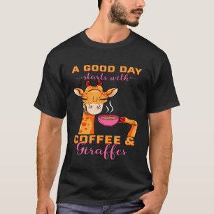 Kaffe Giraffe Mugg Animal Cappuccino Espresso Bean T Shirt