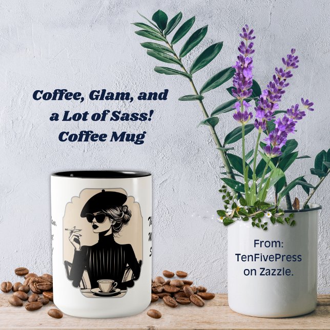 Kaffe, Glam och en stor del av soffan Mugg (Skapare uppladdad)