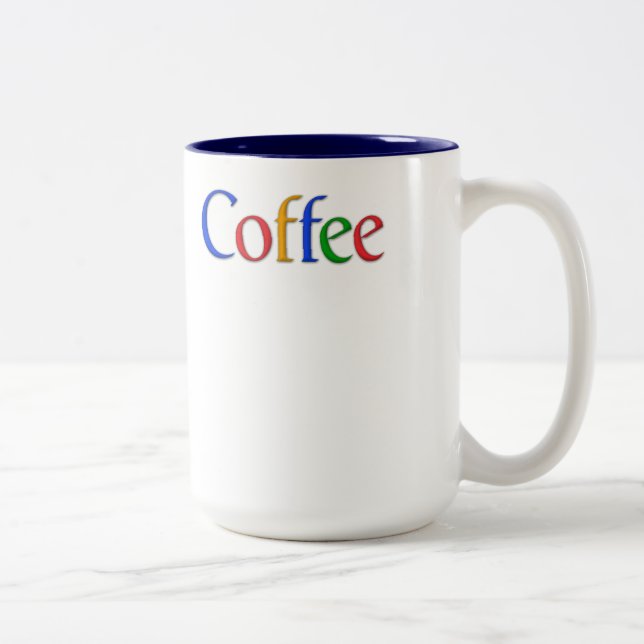 kaffe - google stilsort Två-Tonad mugg (Höger)