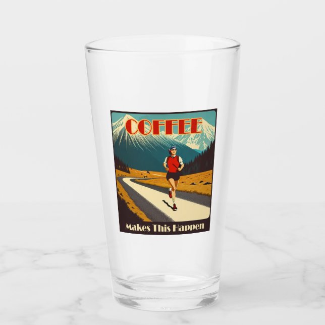 Kaffe gör att detta händer glaskopp (Framsida)