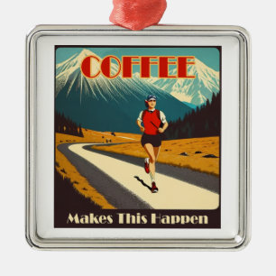 Kaffe gör att detta händer julgransprydnad metall