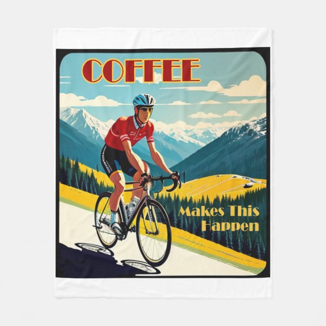 Kaffe gör att detta händer när man cyklar fleecefilt (Framsidan)