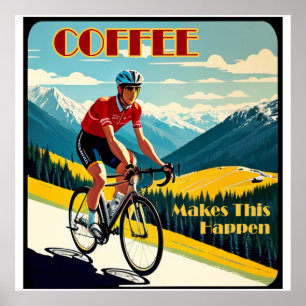 Kaffe gör att detta händer när man cyklar poster