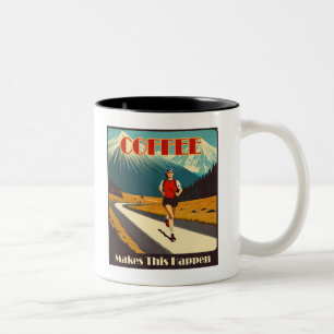 Kaffe gör att detta händer Två-Tonad mugg