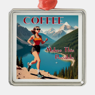 Kaffe gör att detta kan köras julgransprydnad metall