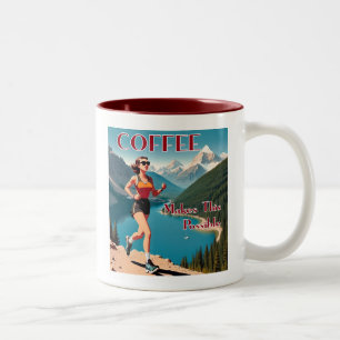 Kaffe gör att detta kan köras Två-Tonad mugg