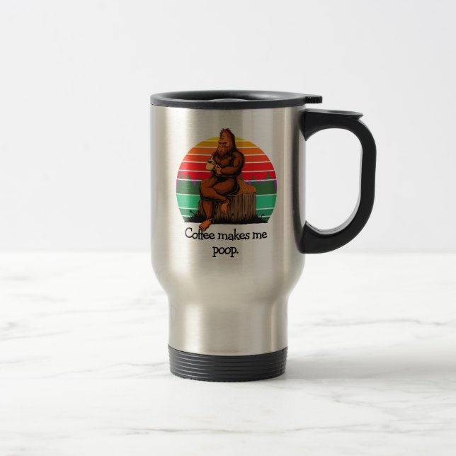 Kaffe gör att jag kan poop Bigfoot Sasquatch-nyj 1 Resemugg (Höger)