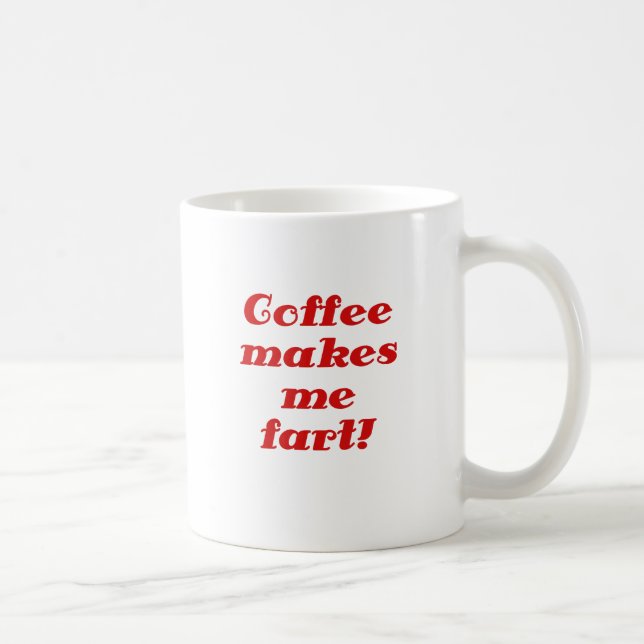 Kaffe gör mig att fisa kaffemugg (Höger)