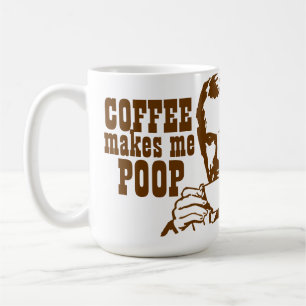 Kaffe gör mig Poop! Kaffemugg