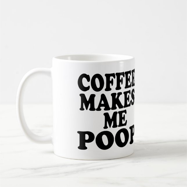 KAFFE GÖR MIG POOP KAFFEMUGG (Vänster)