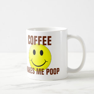 Kaffe gör mig poopen, rolig kaffe koppar