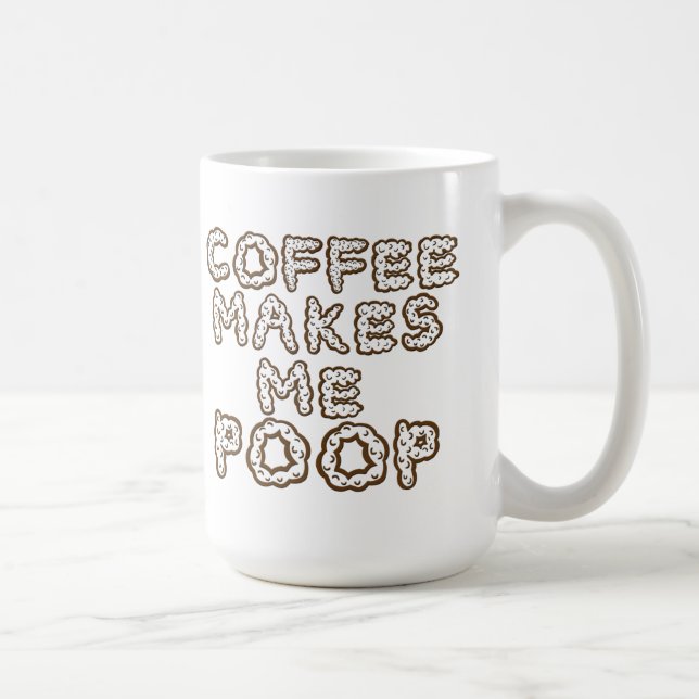 Kaffe gör mig Poopkaffemuggen Kaffemugg (Höger)