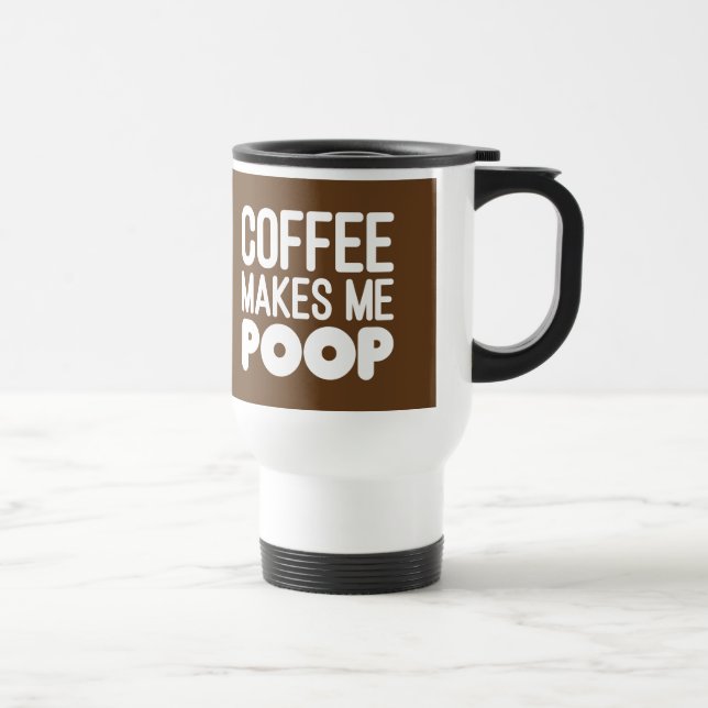 Kaffe gör mig Pooptravel mug Resemugg (Höger)