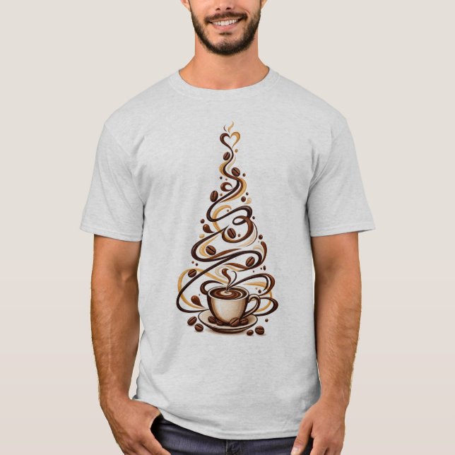 Kaffe Grafisk T-shirt Kaffeälskare Present (Framsida)