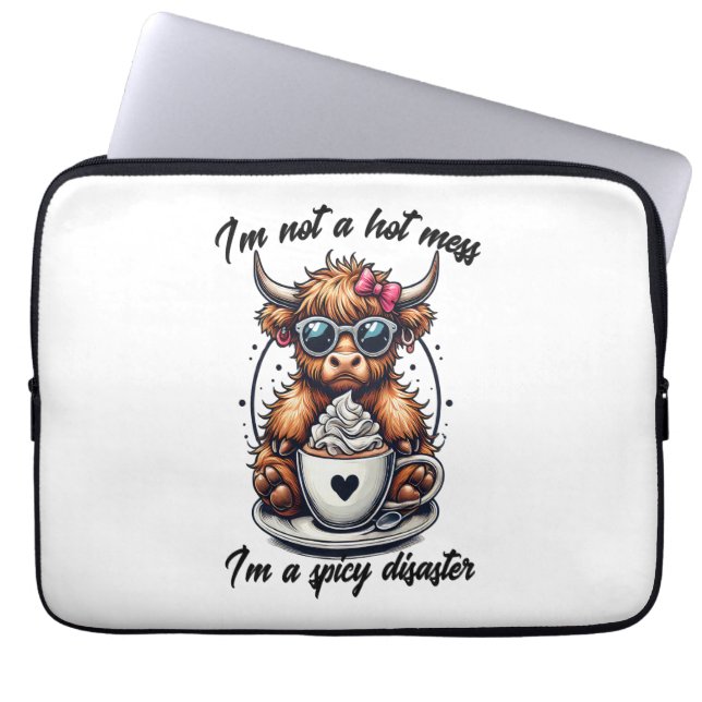 Kaffe, grodlår, kaffekobak laptop fodral (Framsidan)