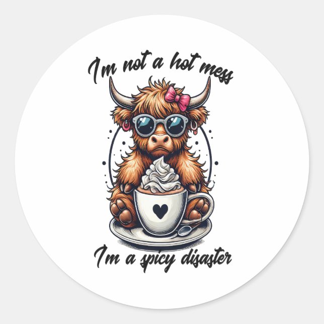 Kaffe, grodlår, kaffekobak runt klistermärke (Framsida)