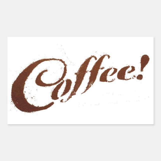 Kaffe, grovkork - rektangulär etikett (Framsida)