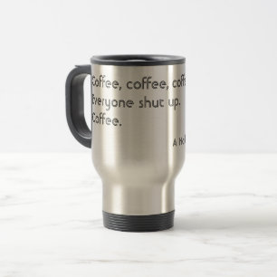 Kaffe Haiku för marssvart typografi Resemugg
