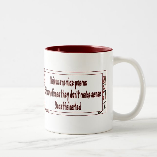 kaffe haiku Två-Tonad mugg (Höger)