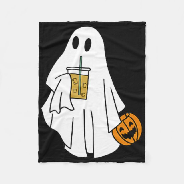 Kaffe Halloween Cute Little Ghost Pumpkin Co Fleecefilt (Framsidan)