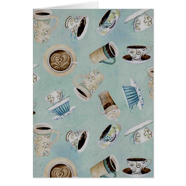 Kaffe Hälsningskort (Framsidan)