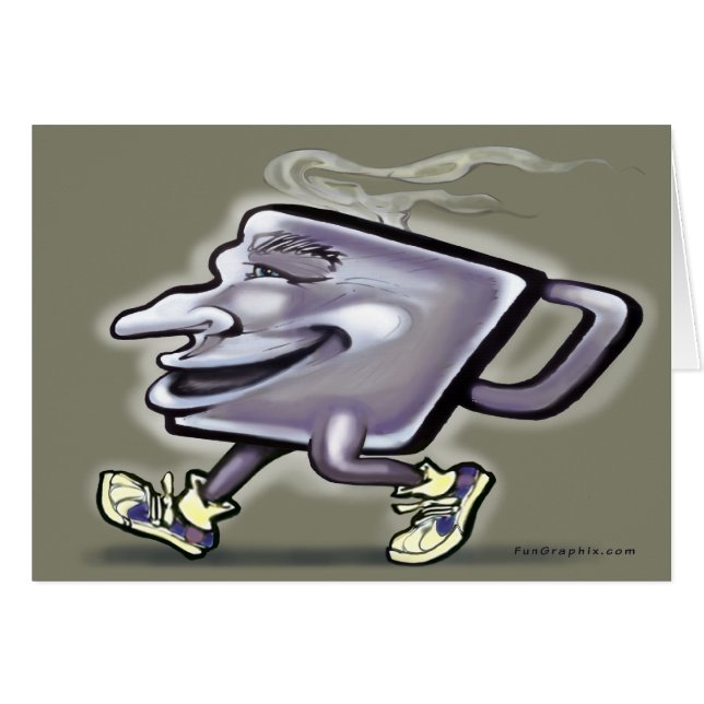 Kaffe Hälsningskort (Framsidan Horizontal)