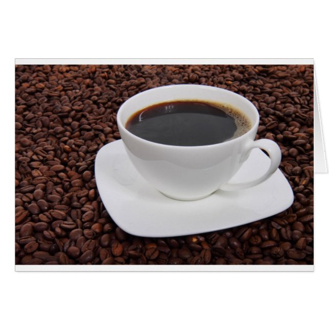 Kaffe Hälsningskort (Framsidan Horizontal)