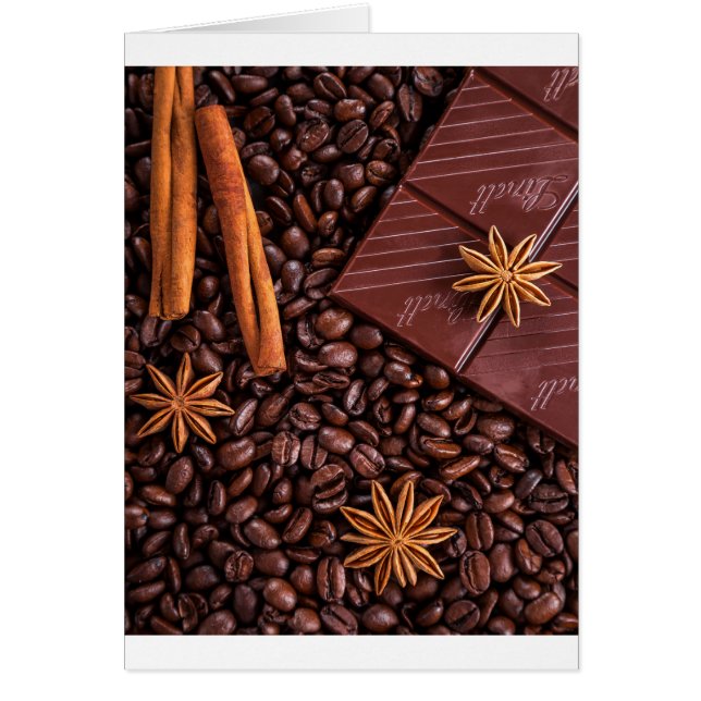 kaffe hälsningskort (Framsidan)