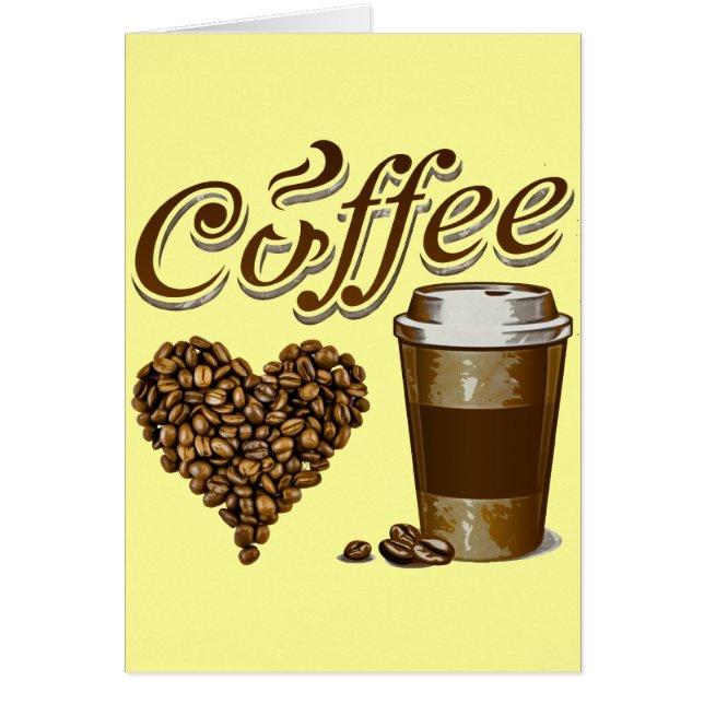 Kaffe Hälsningskort (Framsidan)