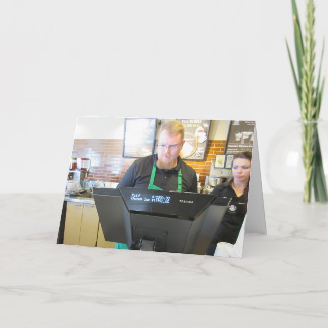 Kaffe - hälsningskort kort (Framsida)