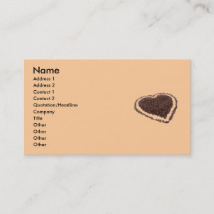 Kaffe Heart-Affärskort Visitkort