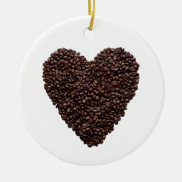 Kaffe Heart Julgransprydnad Keramik