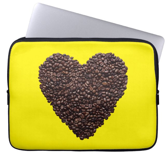Kaffe Heart Laptop Fodral (Framsidan)