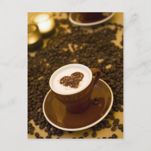Kaffe Heart Vykort