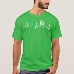 Kaffe Heartslag Kaffee Kopp Caffeine Älskare T Shirt