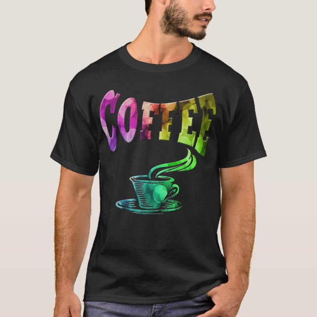 Kaffe hett humor t shirt (Framsida)