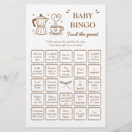 Kaffe - hitta gästen Baby Bingo-spelet