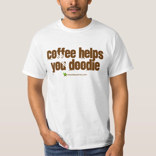 Kaffe hjälper dig Doodie T Shirt (Framsida)