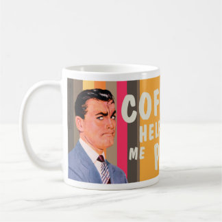 Kaffe hjälper mig att komma fram kaffemugg