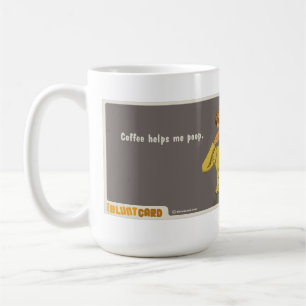 kaffe hjälper mig poopen kaffemugg