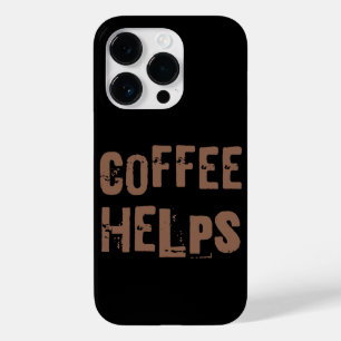 kaffe hjälper rolig retro typografi café slogan