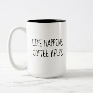 KAFFE HJÄLPER Två-Tonad MUGG