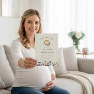 Kaffe Hjärtat Latte Baby Pojke Bryggs Inbjudan