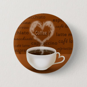Kaffe? Hjärtformade rök Knapp