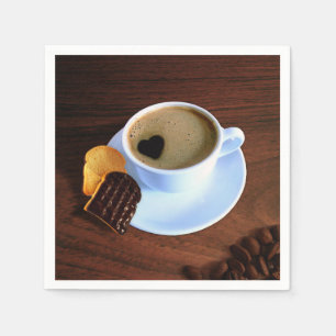 Kaffe? Hjärtformade rök Pappersservett